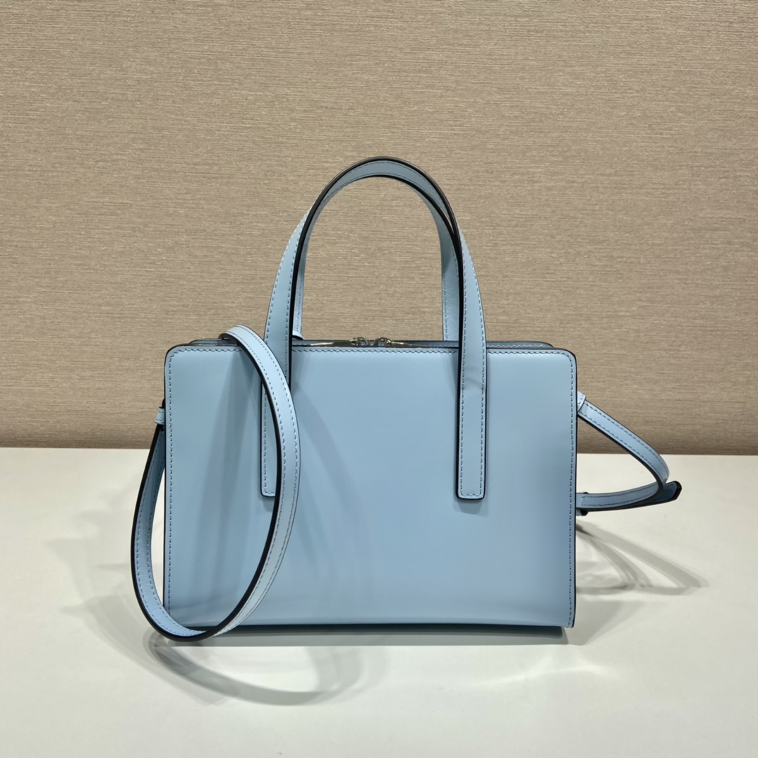 Prada Mini Re Edition 1995 Brushed Leather Handbag Bag Celeste 1BA357